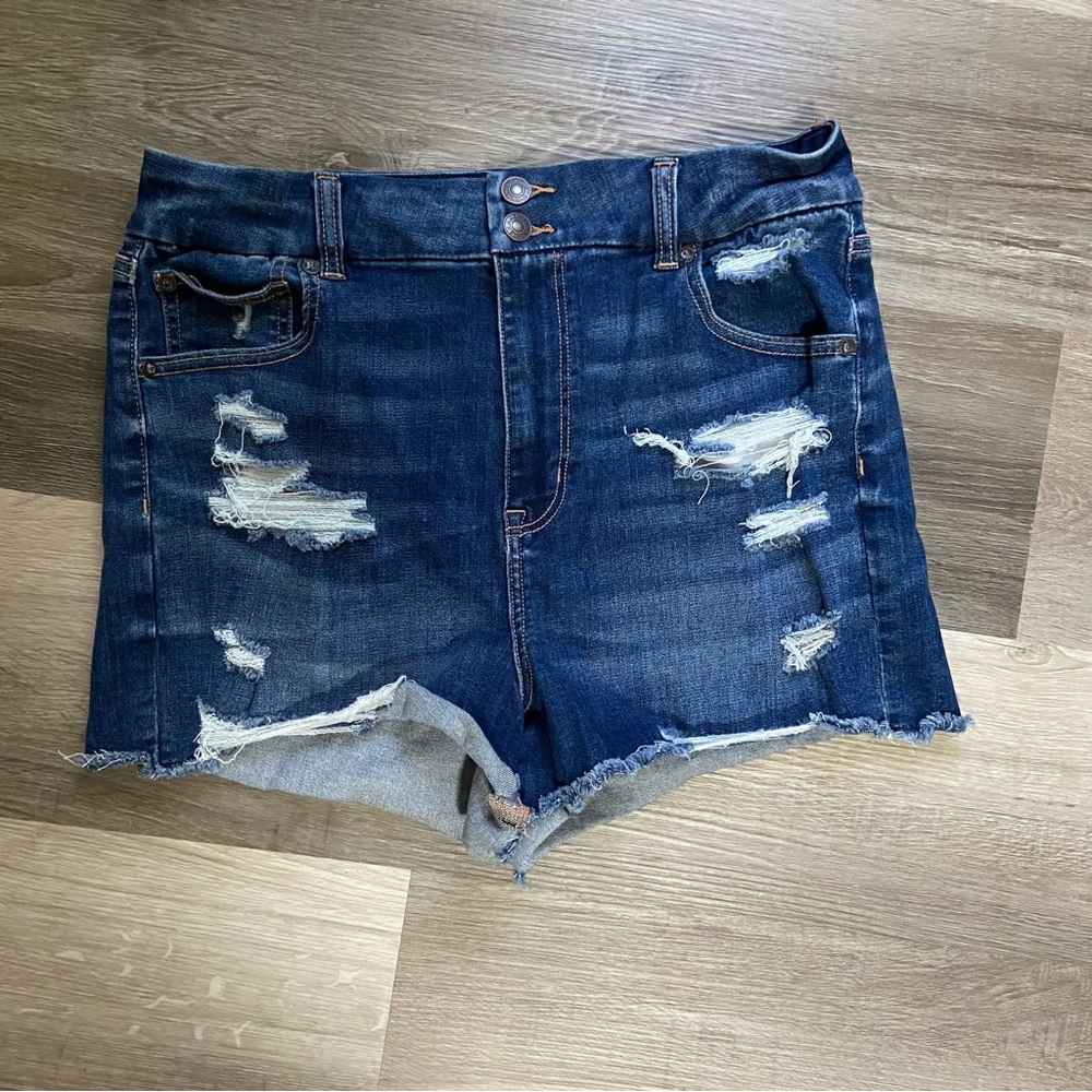 Dark wash shorts